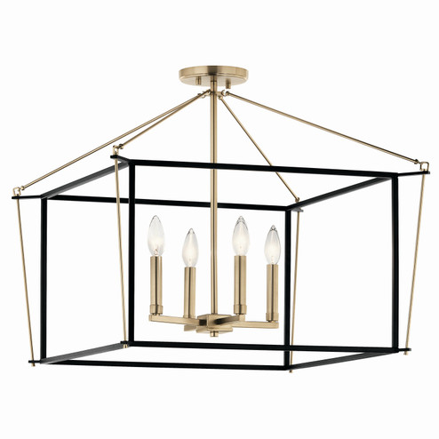 Eisley Four Light Semi Flush Mount in Champagne Bronze (12|52632CPZ)