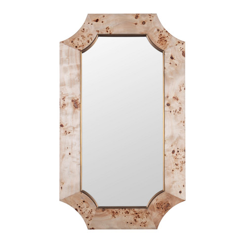 Farra Wall Mirror in Poplar Burl/Weathered Brass (137|449MI26B)