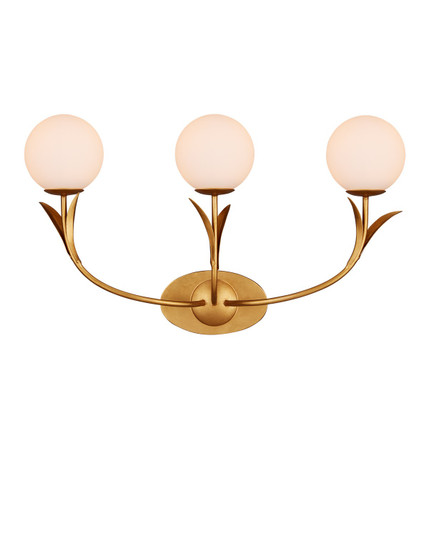 Three Light Wall Sconce in Contemporary Gold Leaf/Sugar White/Frosted White (142|5000-0261)