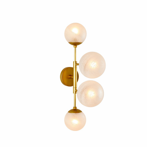 Christelle Four Light Wall Sconce in Matte Swirl/Antique Brass (314|DWC34)