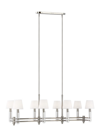 Jake Eight Light Chandelier in Polished Nickel (454|LC1128PN)