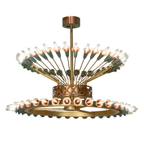 Coyle LED Chandelier in Verdigris,Natural Brass (57|274991)