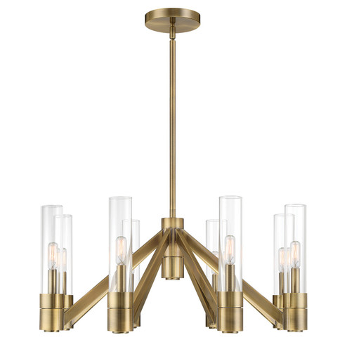 Rohe Eight Light Chandelier in Oxidized Brass (45|6518-AN-CL)