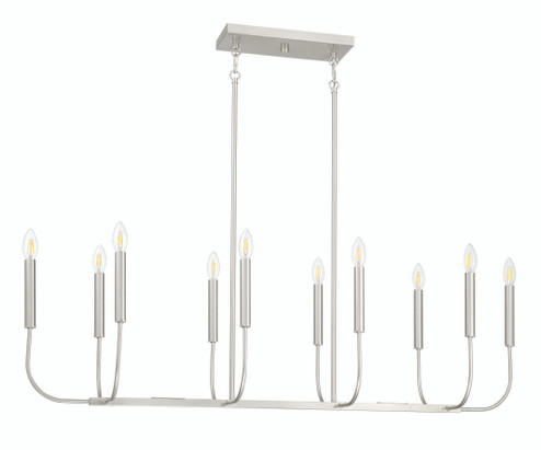 Traci Ten Light Island Pendant in Brushed Polished Nickel (46|59870-BNK)