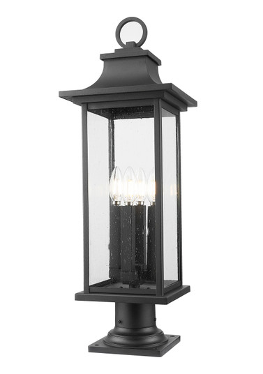 Tiberius Four Light Outdoor Pier Mounted Fixture in Black (224|5017PHBR-533PM-BK)