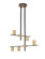 Calumet Five Light Chandelier in Matte Black / Olde Brass (224|814-5MB-OBR)