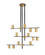 Calumet 12 Light Chandelier in Matte Black / Olde Brass (224|814-12MB-OBR)