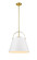 Z-Studio One Light Pendant in Matte White / Heritage Brass (224|726P18-MW+HBR)