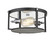 Halcyon Two Light Flush Mount in Matte Black / Chrome (224|723F13-MB+CH)