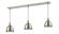 Mason Three Light Linear Chandelier in Brushed Nickel (224|710MP-3BN)