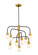 Neutra Nine Light Chandelier in Matte Black / Foundry Brass (224|621-9MB-FB)