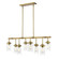 Calliope Eight Light Linear Chandelier in Foundry Brass (224|617-8L-FB)