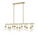 Calliope 12 Light Linear Chandelier in Foundry Brass (224|617-12L-FB)