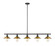Casa Five Light Linear Chandelier in Matte Black (224|613-5L-MB+FB)