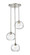 Chloe Three Light Chandelier in Brushed Nickel (224|490P10-3R-BN)