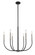 Haylie Six Light Chandelier in Matte Black / Brushed Nickel (224|479-6MB-BN)