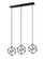 Vertical Three Light Linear Chandelier in Matte Black / Brushed Nickel (224|478-3L-MB-BN)