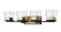 Bleeker Street Four Light Vanity in Matte Black / Olde Brass (224|475-4V-MB-OBR)