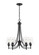 Joliet Five Light Chandelier in Matte Black (224|473-5MB)