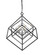 Euclid Three Light Chandelier in Chrome / Matte Black (224|457-3CH-MB)