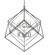 Euclid 12 Light Chandelier in Chrome / Matte Black (224|457-12CH-MB)