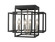 Titania Four Light Flush Mount in Black / Brushed Nickel (224|454F-BK-BN)