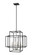 Titania Four Light Chandelier in Black / Brushed Nickel (224|454-22BK-BN)