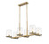 Callista Six Light Linear Chandelier in Rubbed Brass (224|3032-6L-RB)