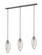 Persis Three Light Linear Chandelier in Old Silver (224|3000-3B-OS)