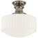 Milton Road One Light Flush Mount in Polished Nickel (268|TOB 5150PN-WG)