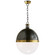 Hicks Two Light Pendant in Bronze with Antique Brass (268|TOB 5064BZ/HAB-WG)