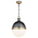 Hicks Two Light Pendant in Bronze with Antique Brass (268|TOB 5063BZ/HAB-WG)