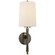 Edie One Light Wall Sconce in Bronze with Antique Brass (268|TOB 2740BZ/HAB-L)