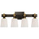 Bryant Bath Four Light Bath Lighting in Bronze and Hand-Rubbed Antique Brass (268|TOB 2153BZ/HAB-WG)