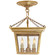 Semi Flush Cornice Three Light Semi-Flush Mount in Hand-Rubbed Antique Brass (268|SL 5870HAB)