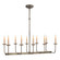 Linear Branched Ten Light Chandelier in Antique Nickel (268|SL 5863AN)