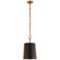Hastings One Light Pendant in Hand-Rubbed Antique Brass (268|S 5645HAB-BLK)