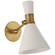 Liam One Light Wall Sconce in Hand-Rubbed Antique Brass (268|S 2640HAB-WHT)