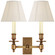 French Library Two Light Wall Sconce in Hand-Rubbed Antique Brass (268|S 2212HAB-L)