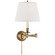 Candle Stick One Light Swing Arm Wall Lamp in Hand-Rubbed Antique Brass (268|S 2010HAB-S)