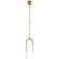 Rousseau LED Pendant in Antique-Burnished Brass (268|KW 5590AB-SG)