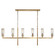 Liaison Six Light Linear Chandelier in Antique-Burnished Brass (268|KW 5203AB-CRG)