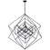 Cubist Five Light Chandelier in Aged Iron (268|KW 5022AI-CG)