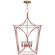 Cavanagh Four Light Lantern in Coral and Gild (268|KS 5145CRL/G)