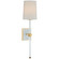 Lucia One Light Wall Sconce in White and Crystal (268|JN 2051WHT/CG-L)