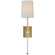Lucia One Light Wall Sconce in Gild and Crystal (268|JN 2051G/CG-L)