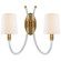 Clarice Two Light Wall Sconce in Crystal with Antique Brass (268|JN 2030CG/AB-L)