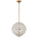 Karina Six Light Chandelier in Antique-Burnished Brass and Crystal (268|CHC 5915AB/CG)