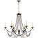 Marigot Six Light Chandelier in Hand Painted Rust Finish (268|CHC 1415R)