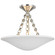 Mollino LED Semi Flush Mount in Polished Nickel (268|ARN 4425PN-PW)